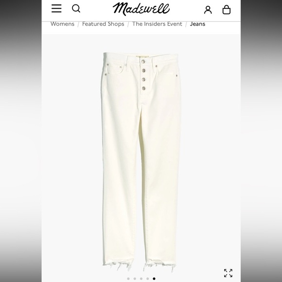 Madewell White High Rise Jeans - Picture 4 of 16